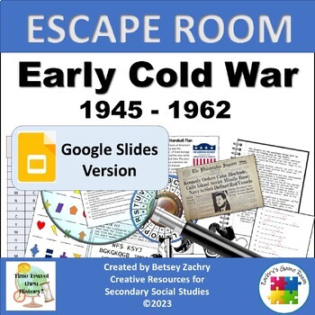 Preview of Early Cold War Escape Room Activity for Google Slides