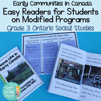 Preview of Early Communities in Canada 1780-1850- Easy Readers & Activities for IEPs