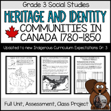 UPDATED Early Communities in Canada 1780-1850 - Grade 3 So