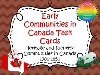 Preview of Early Settlers in Canada Task Cards