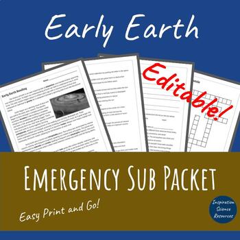 Preview of Early Earth Sub Packet Editable