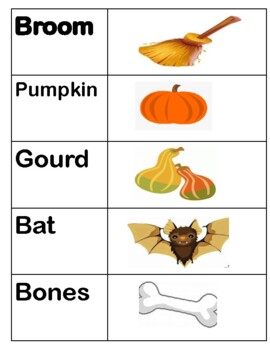 Preview of Preschool Fall Word Cards/ Writing Center