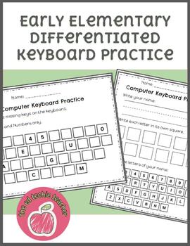 Preview of Early Elementary Computer Keyboard Worksheets