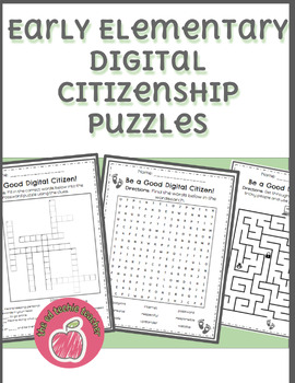 Preview of Early Elementary Digital Citizenship Puzzles
