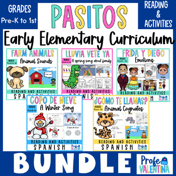 Preview of Early Elementary Spanish Curriculum Bundle - Year 1