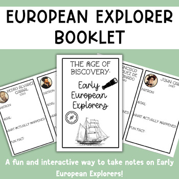 Preview of Early European Explorers Book Interactive Notebook Activity with Answer Key