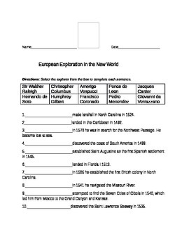 Preview of Early European explorers in the New World