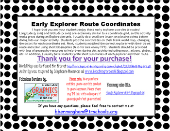 Preview of Early Explorer Route Coordinates