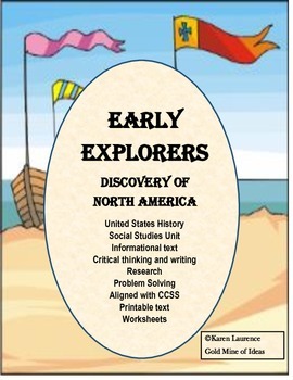 Preview of Early Explorers Discovery of North America Social Studies Unit Complete