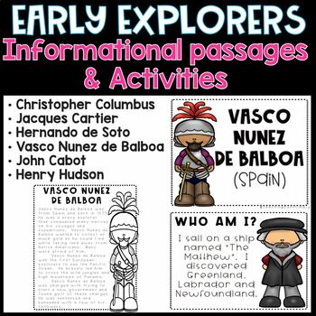 Preview of Early Explorers Informational Passages with Questions