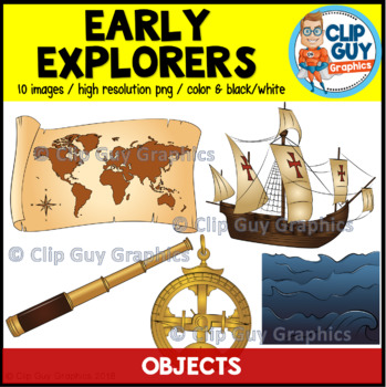 Preview of Early Explorers Objects Clip Art Bundle {Clip Guy Graphics ClipArt}
