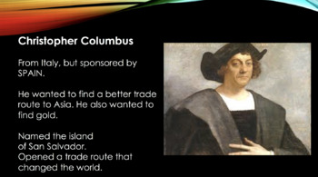 Preview of Early Explorers PowerPoint and Guided Notes- FULLY EDITABLE - Distance Learning