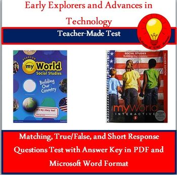 Preview of Early Explorers and Advances in Technology Test with Answer Key