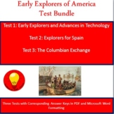 Early Explorers of America Test Bundle (Answer Keys Included)