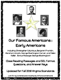 Early Famous Americans : Close Reading Passages