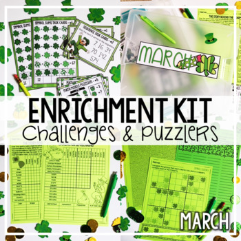Preview of St. Patrick's Day Early Finisher Activities | Math Enrichment March