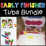 Early Finisher Activities Tub for Fast Finishers Kindergar