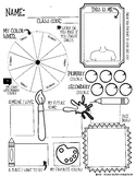 Early Finisher Art Worksheet - Color Wheel and Elements of Art