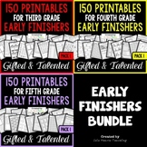 Early Finishers Enrichment Activities for 3rd Grade, 4th Grade and 5th Grade