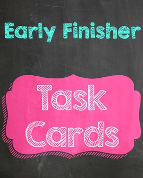 Preview of Early Finisher Chalkboard Sign