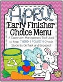 Early Finisher Choice Menu - April