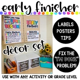 Early Finisher Decor Set | "I'm Done" Area | 3-Drawer Stor
