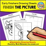 Early Finishers - PICTURE COMPLETION - Symmetry Drawing Sheets