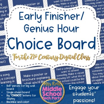 Preview of Early Finisher / Genius Hour / Digital Learning Choice Board