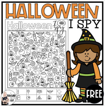Preview of I Spy Halloween Early Finisher Coloring Activity