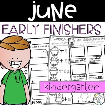 Preview of Summer Review Activities Pack June Kindergarten | End of the Year Kinder