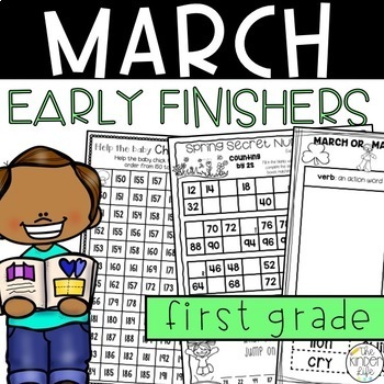 Preview of March First Grade Early Finisher Activities