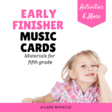 Early Finisher Music Cards {Fifth Grade}