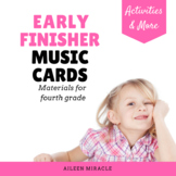 Early Finisher Music Cards {Fourth Grade}
