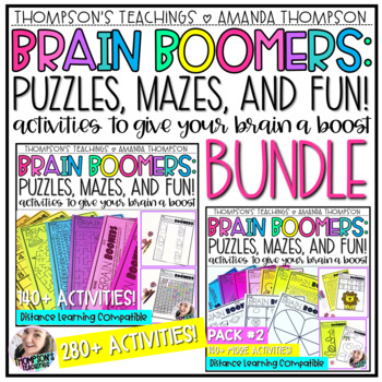 Preview of Early Finishers Packet - NO PREP Printables - Fast Finishers Activities BUNDLE