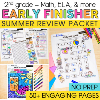 Preview of 2nd Grade End of Year and Summer Review Packet or Early Finishers Packet