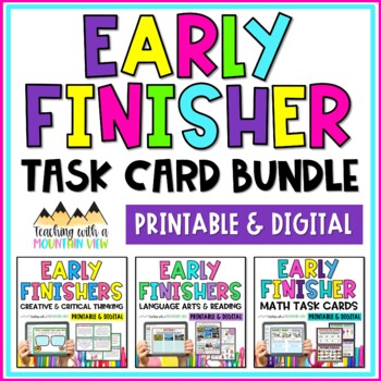 Preview of Early Finisher Task Cards Bundle