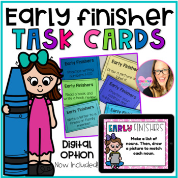 Preview of Early Finisher Task Cards (Digital Option Included)