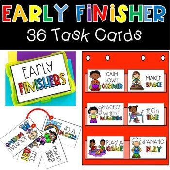 Preview of Early Finisher Task Cards Free Choice Board Back to School Classroom Management