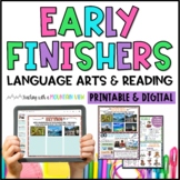 Early Finisher Task Cards for Language Arts and Reading