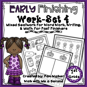 Preview of First Grade Early Finisher Worksheets | Set 4