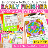 Spring Math and ELA Worksheets - Early Finishers Packets -