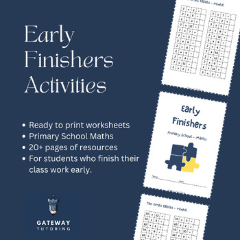 Preview of Early Finishers Activities