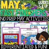 Preview of Early Finishers Activities & May Coloring Pages - After State Testing Activities