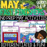 Preview of Memorial Day & May Coloring Pages for After State Testing & Early Finishers Work