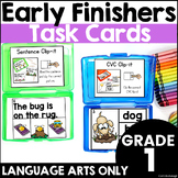 Early Finishers Activities Task Card Boxes for 1st Grade -