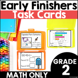 Math Early Finishers Activities Task Card Boxes for 2nd Gr