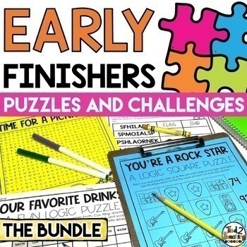 Preview of Early Finishers Worksheets and Puzzles with May & End of the Year Word Search