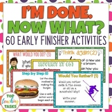 Early Finishers Activities and Fast Finisher Activities