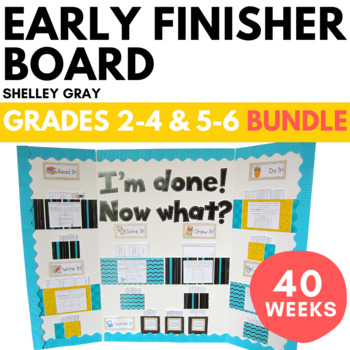 Preview of Early Finishers Activities for Choice Board - Grades 2-4 and 5-6 Bundle