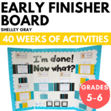 Early Finishers Activities for Choice Board - Grades 5-6